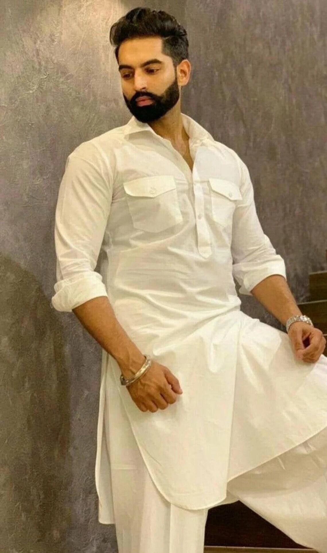 silk pathani kurta