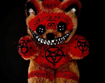 Handmade Satanic Teddy Devil Bear