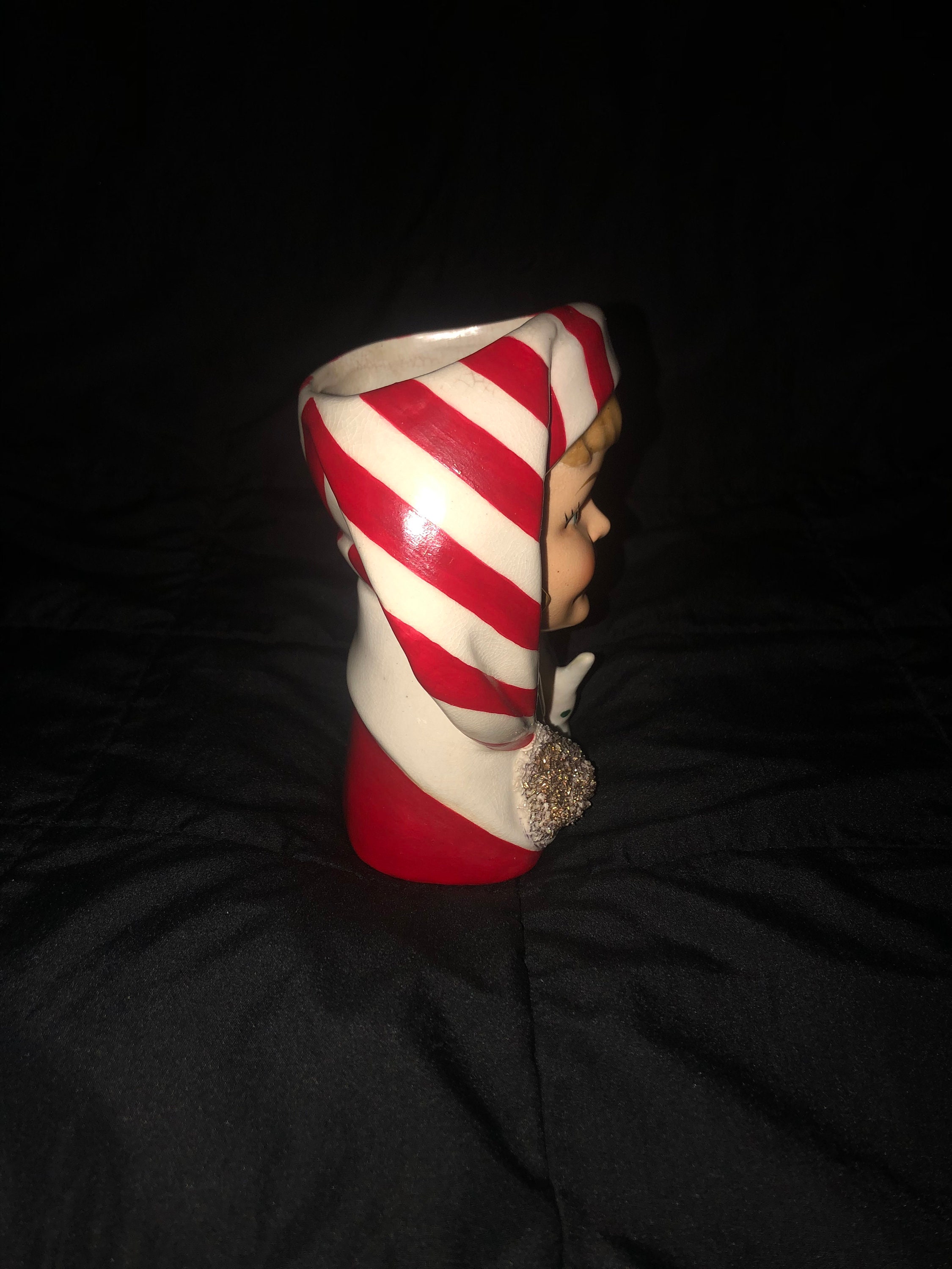 Vintage Relpo Carol Channing Christmas Lady Head Vase Planter Etsy