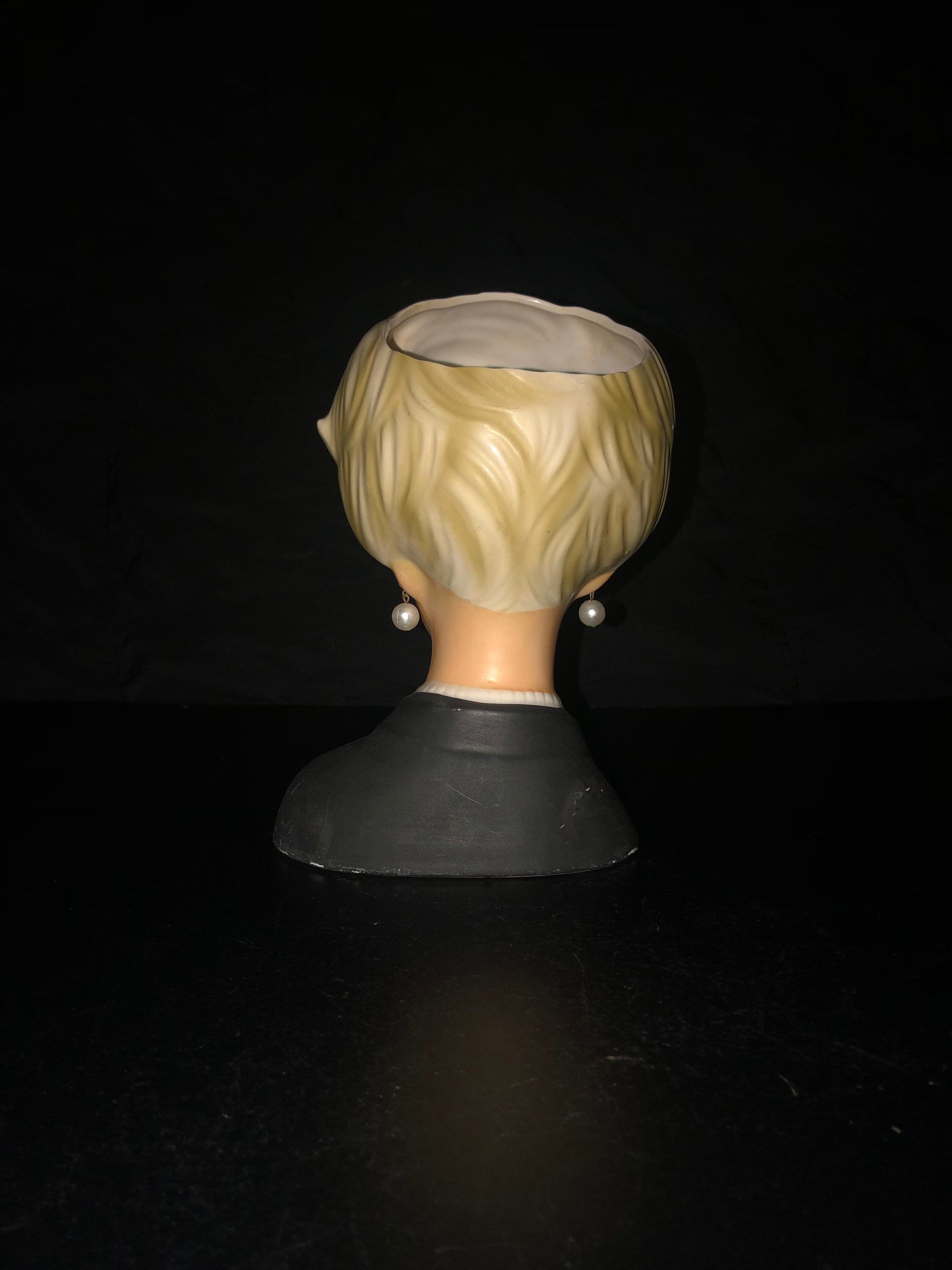 Vintage Lady Head Vase Inarco E4095 Etsy