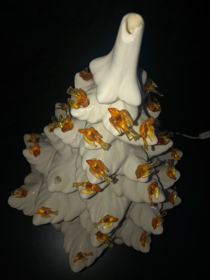 Vintage White Ceramic Christmas Tree Etsy