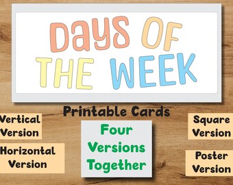 Days of the Week Poster - Etsy