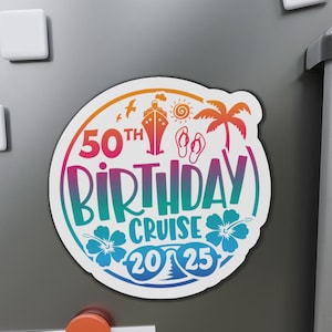 50th Birthday Cruise Door Magnet 50th Birthday Cruise Magnet Cruise Decoration Magnet Stateroom 50th Birthday Door Magnet Royal Caribbean