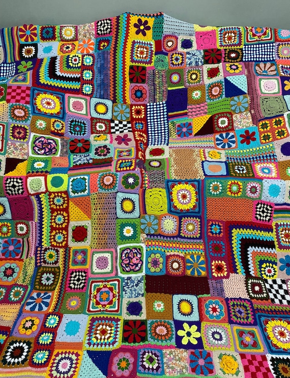 Granny square patchwork blanket hotsell
