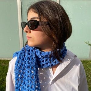 Häkelschal, Samt Netz weicher Schal, Stilvolle Winter Accessoires, Handgefertigte Strickschals, Unisex Bunter Schal, Häkelschal, Geschenk für Sie