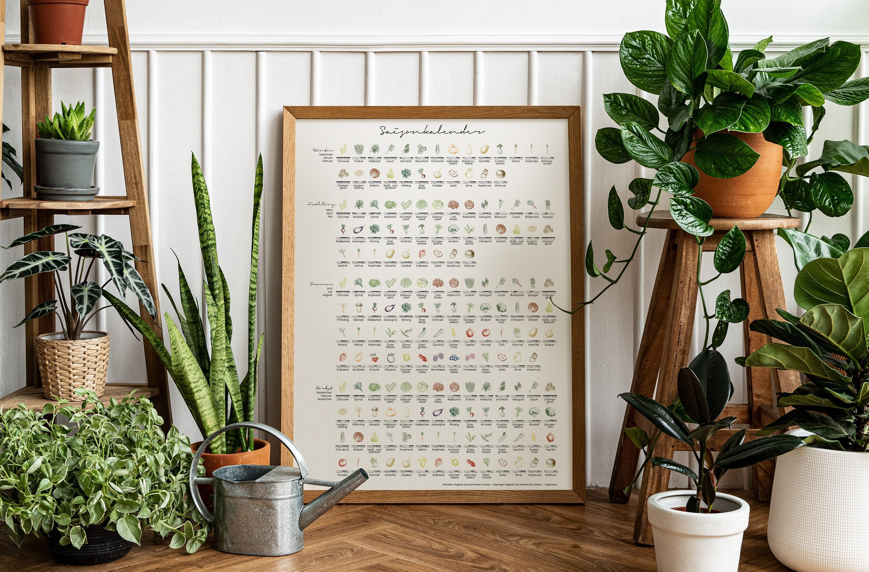 SEASONAL CALENDAR for local fruit and vegetables | Digital download