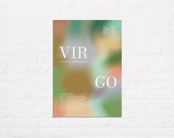 VIRGO Poster | Jungfrau | Geschenke | Gift | Wall Art | Sternzeichen | Zodiac Signs | Astrology Poster | Digital Download | Printable