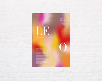 LEO Poster | Löwe | Geschenke | Gift | Wall Art | Sternzeichen | Zodiac Signs | Astrology Poster | Digital Download | Printable