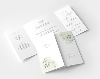 Hochzeitseinladung, MINT MAGIC, Eukalyptu, Personalisiert