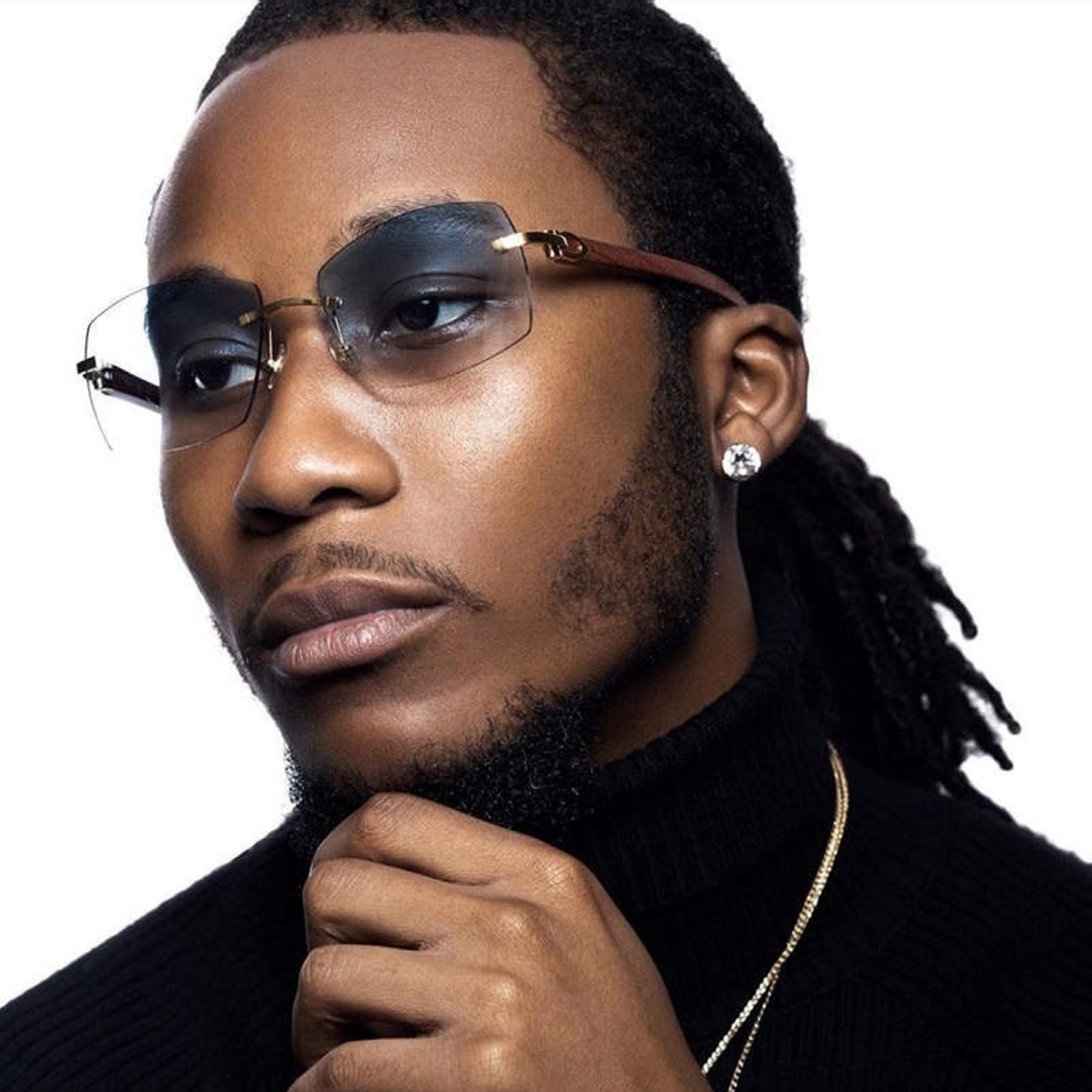 Mens shop rimless sunglasses