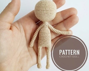 Tiny Amigurumi Doll Body Base Crochet Pattern (PDF)