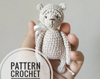 Tiny Crochet Bear Pattern: Miniature Amigurumi (PDF Pattern)