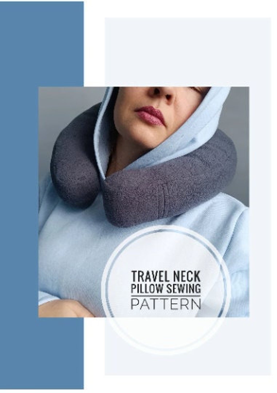 Travel Pillow Sewing Pattern Neck Pillow Pattern Car Etsy