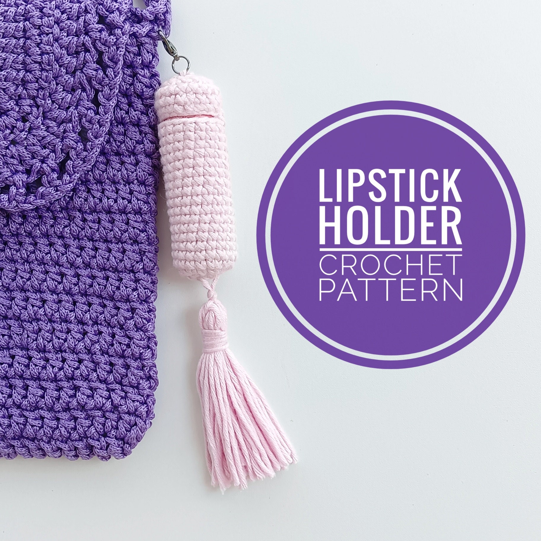 リップスティックホルダーのかぎ針編みパターン：あみぐるみリップ