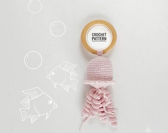 Rattle Teether Crochet Pattern Jellifish