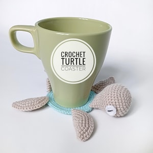 Schildkröten-Untersetzer Häkelanleitung: Amigurumi Cup Stand (PDF Pattern)