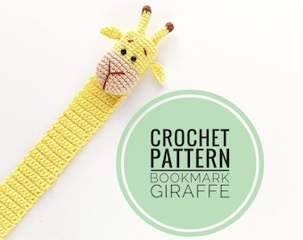 Crochet Giraffe Bookmark Pattern, Micro Amigurumi (PDF Pattern)