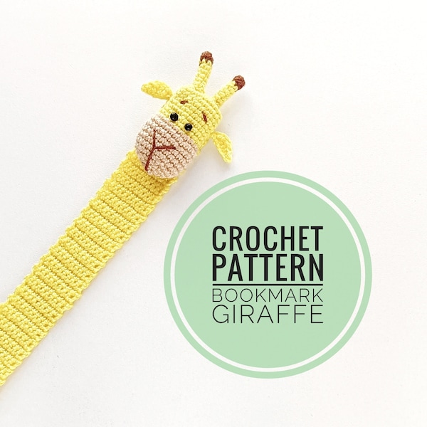 Bookmark Giraffe Crochet Pattern Bookmark Amigurumi Pattern Giraffe Micro Crochet Pattern