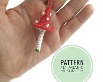Mushroom Fly Agaric Crochet Pattern: Amigurumi Amanita Muscaria Tiny toy  (PDF Pattern)