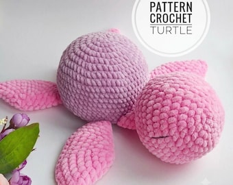 Big sea turtle crochet pattern (PDF Pattern)