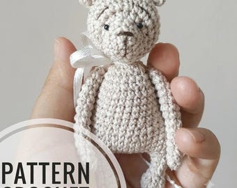 Tiny Crochet Bear Pattern: Miniature Amigurumi (PDF Pattern)