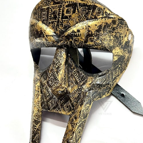 Halloween Medieval Gladiator face Mask 18g Re-Enactment Adult Custom Crafted 2024 MF Doom Handmade Gladiator Armor Mask