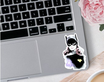 Original Hand Drawn Artwork/Super Hero Girl Sticker/Comic Book Hero Sticker/Cartoon Stickers/Animation Stickers/Tumbler Stickers