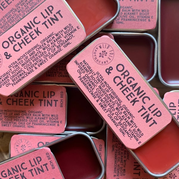 Organic tinted lip & cheek balm with naturally derived colour