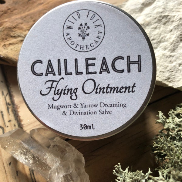 Flying Ointment: Cailleach - Potent Mugwort & Yarrow Salve for dreamwork, divination, lucid dreaming, astral travel, meditation 30ml