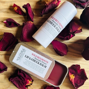 Organic tinted lip & cheek balm with naturally derived colour WILD RED ROOTS