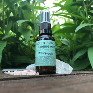 Sacred Space Saining Mist with Sea Salt, Rosemary & Quartz