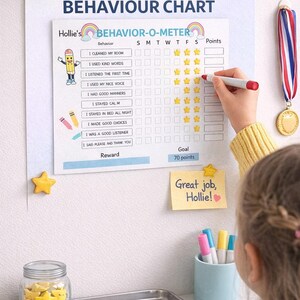 Rainbow Rewards Chart and Token Bundle - Editable Canva Template ...
