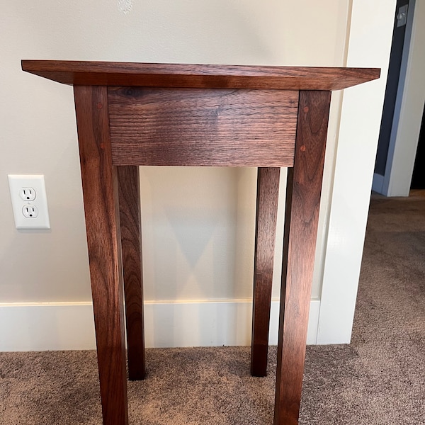 Walnut End Table Etsy