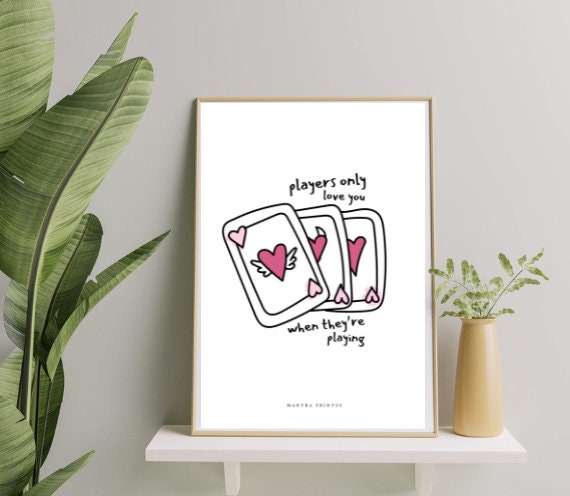 Dreams, Fleetwood Mac Inspired Print, Stevie Nicks, 70's Rock Poster, Players Only Love you When They're Playing