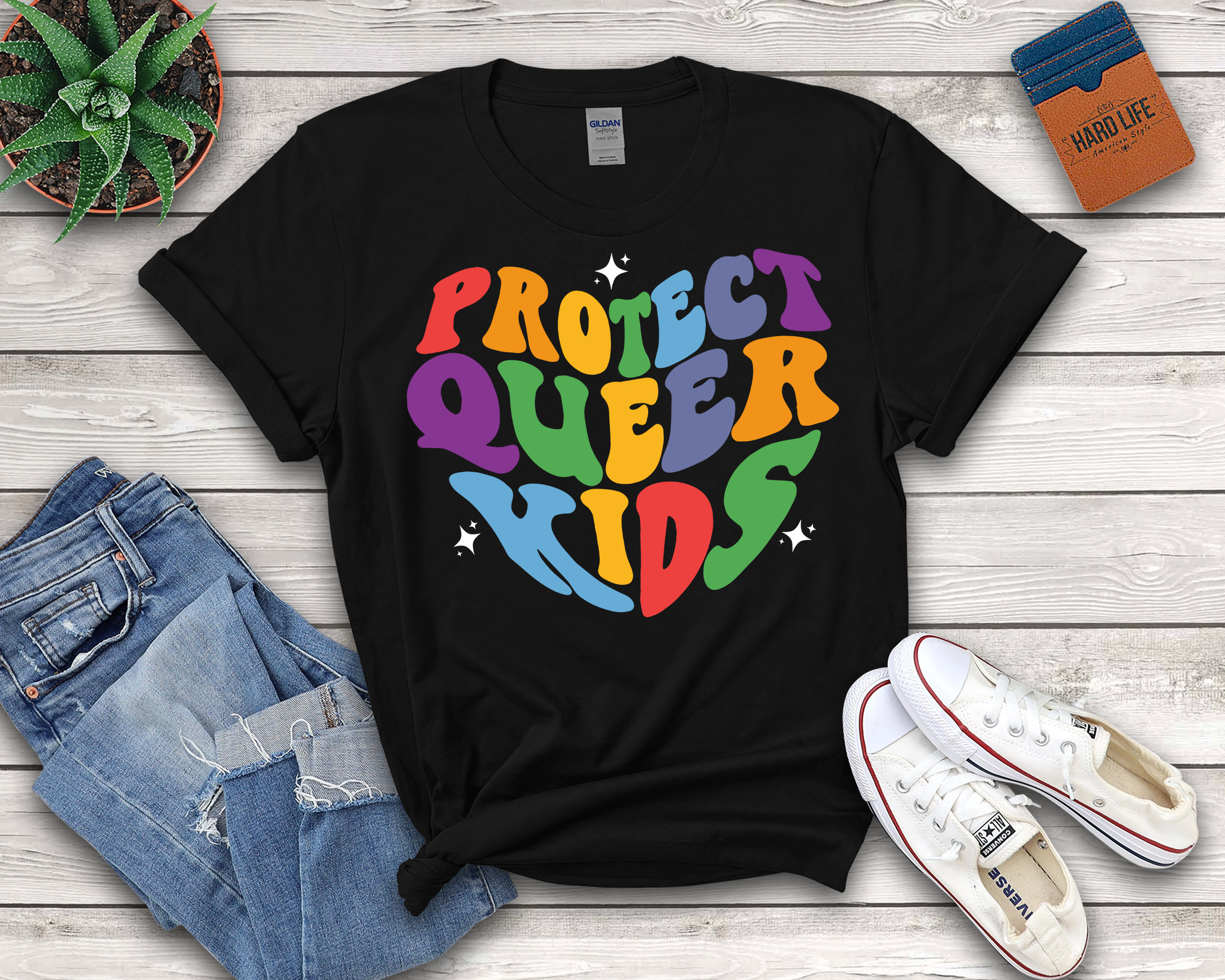 Protect Queer Kids Gay Pride LGBT Support Queer Pride Month T-Shirt