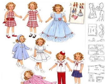 PDF Vintage Skipper Sewing Pattern | Wardrobe Clothes for Dolls 19" (48,5 cm) | French