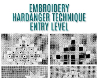 Embroidery pattern - Hardanger entry level - Vintage pattern pdf