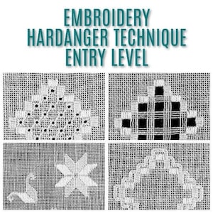 Embroidery pattern - Hardanger entry level - Vintage pattern pdf