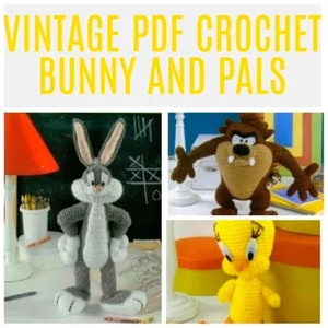 Crochet pattern - Bunny and Pals - Vintage pattern pdf