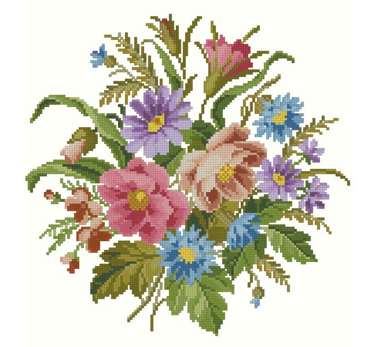 Vintage Cross Stitch Counted PDF Pattern / Antique Berlin Work Etsy