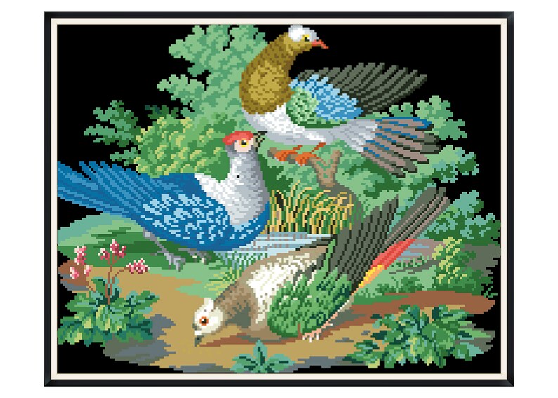 Vintage Cross Stitch Counted PDF Pattern / Antique Berlin Work - Etsy