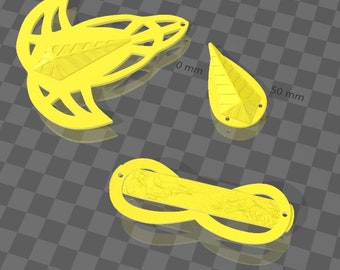 Garsa Fwip inspired accessories (Black Dress) - STL File