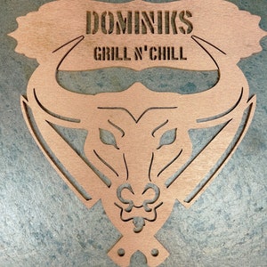 Personalized Grill N' Chill sign BBQ grill area outdoor kitchen decoration grill area in different colors