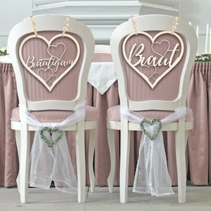 Chair sign - chair garland for the wedding bride and groom - wall decoration - wedding sign couple - bride and groom - wedding ideal - wedding ceremony
