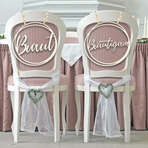 Chair sign - chair garland for the wedding bride and groom - wall decoration - wedding sign couple - bride and groom - wedding ideal - wedding ceremony