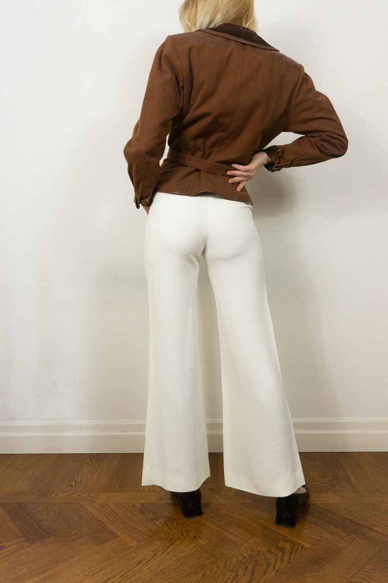 1990s Gucci Pants in White Womens Wide Leg Pants Size Small, S image 6