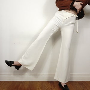 1990s Gucci Pants in White Womens Wide Leg Pants Size Small, S image 2