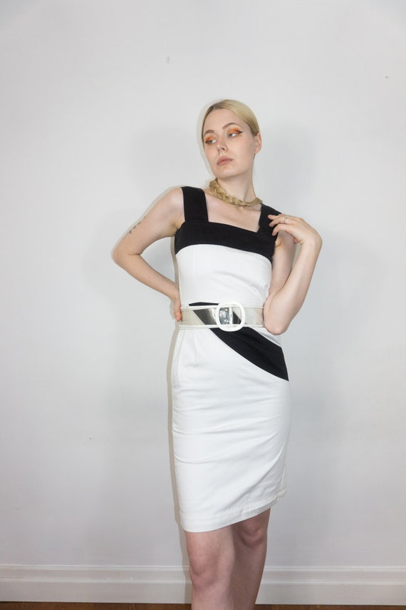 1980s, Yves Saint Laurent Rive Gauche Sheath Dres… - image 2