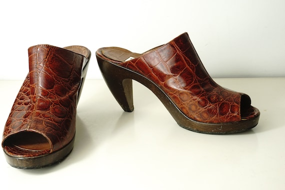 70s Gianfranco Ferre Mules | Womens Clogs | 70s S… - image 1