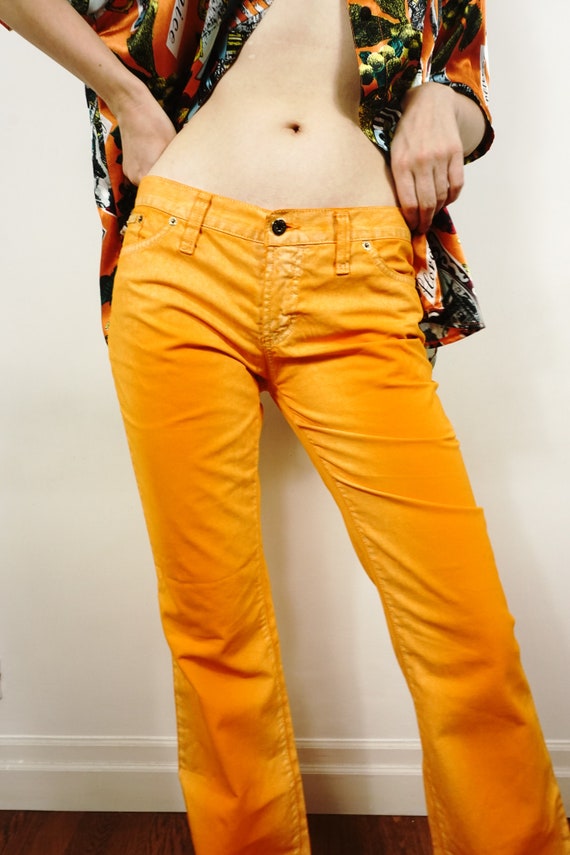 Y2k Dolce & Gabbana Jeans in Bright Orange | DG W… - image 2